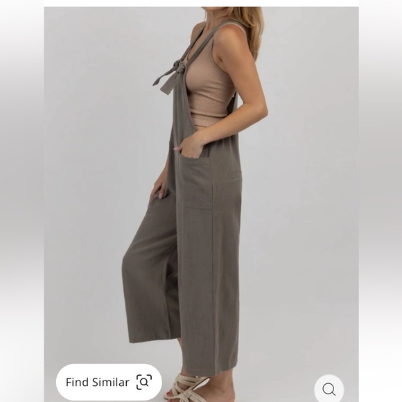 Miou Muse Cotton Linen Jumpsuit Size Medium - Picture 2 of 11